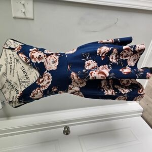 Floral Blue Mini Dress